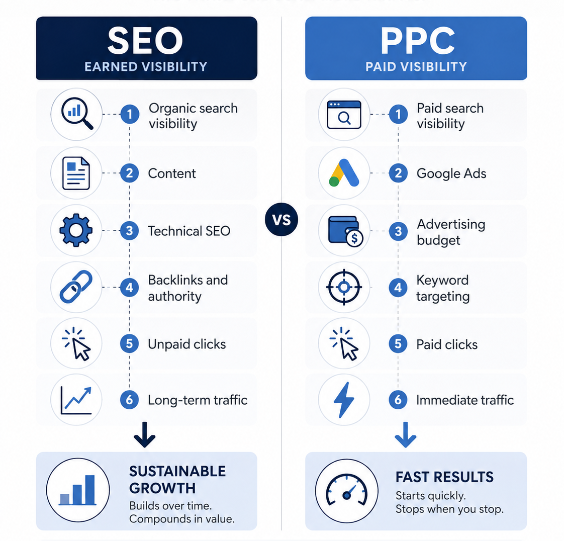 SEO Vs. PPC. What Each One Actually Is
